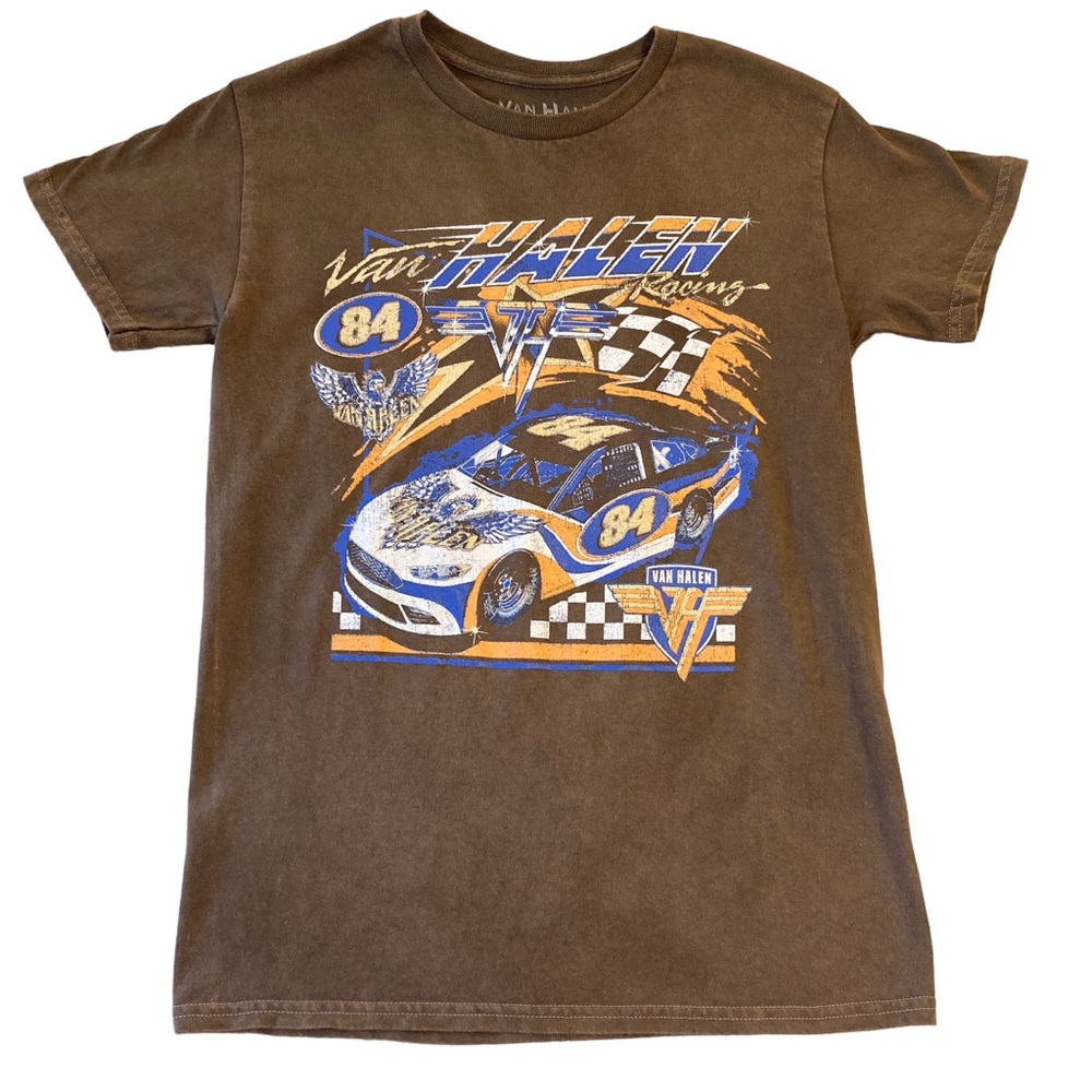 Van Halen 100% cotton T-shirt unisex size S small tee NWOT brown car design